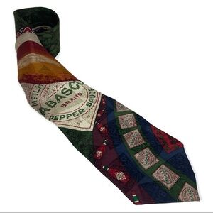 Tabasco Tie Hot Sauce Novelty Collectors 100% silk Mens